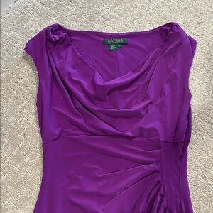 Ralph Lauren Elegant Purple Midi Dress